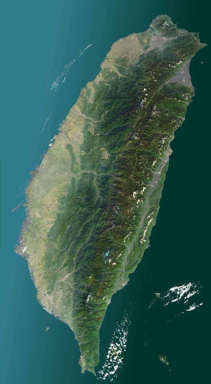 taiwan satellite map